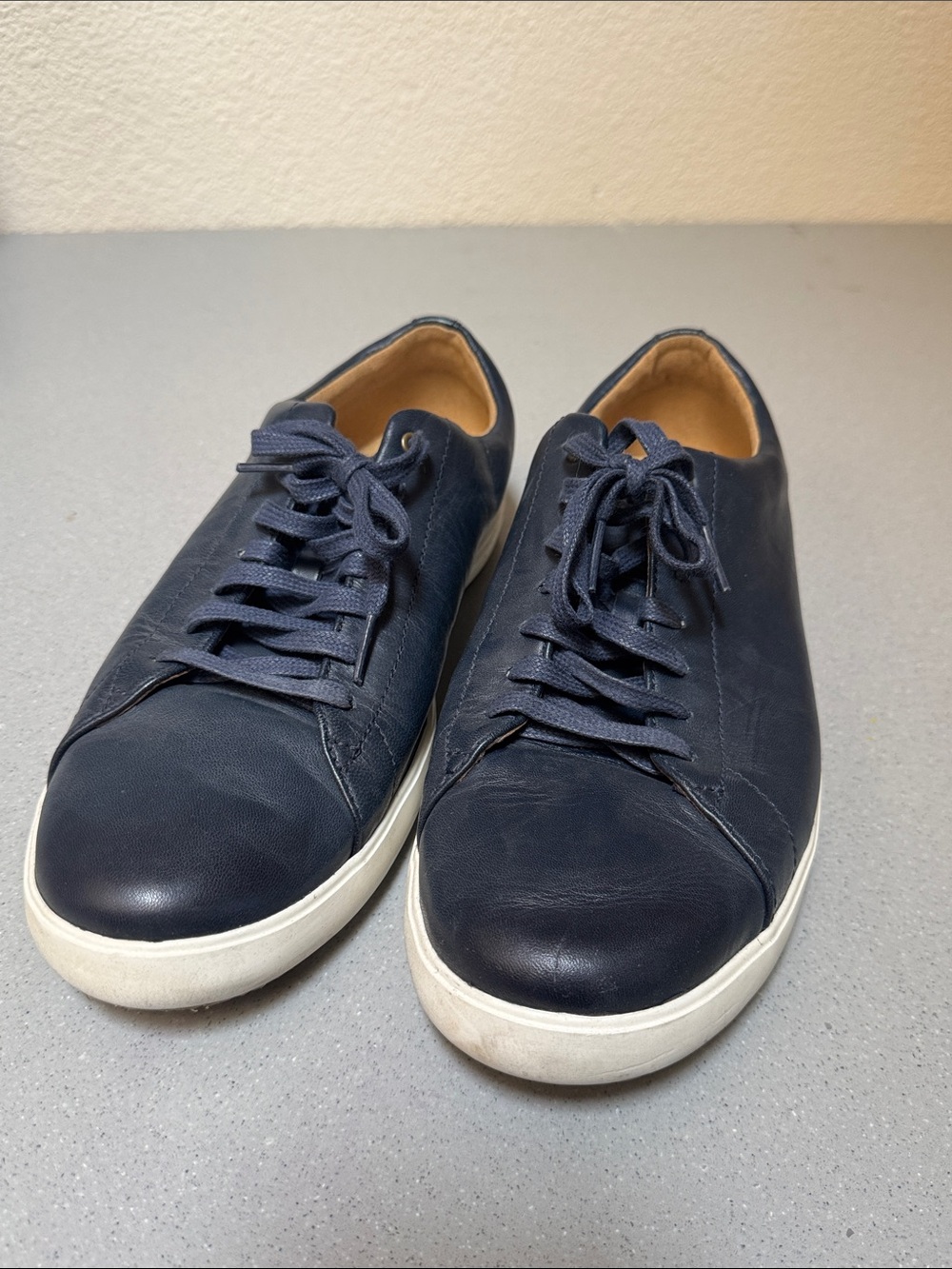 Cole Haan Men's Navy Leather Casual Sneakers